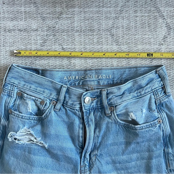 American Eagle AE Women’s Light Blue Super Wide Leg High Rise Denim Skater Jeans - Picture 10 of 13